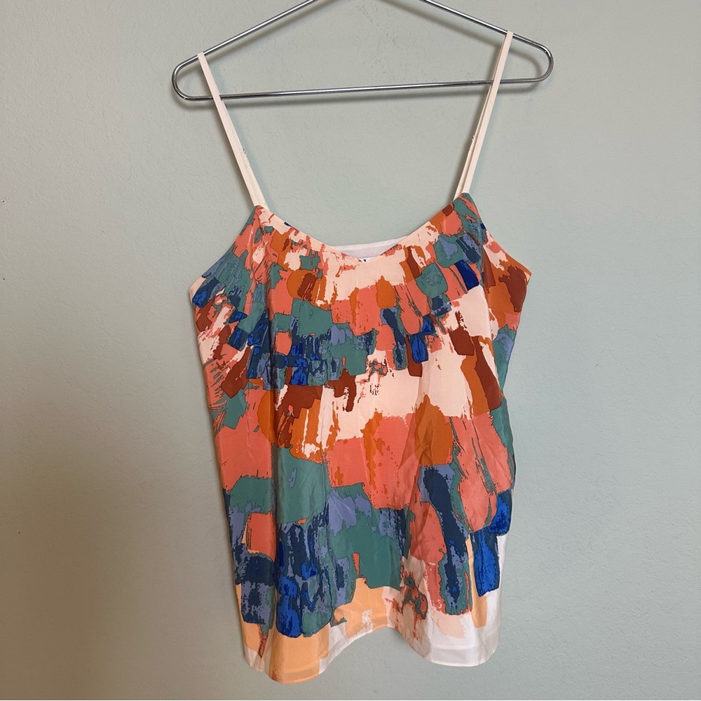 Tibi Silk Abstract Tank Top Women’s Size 6